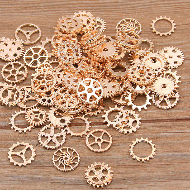 8-15mm Mini Steampunk 10 Colors Mechanical Gear Alloy DIY Jewelry Accessories