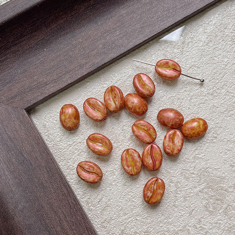 Coffee Bean Czech Glass Beads