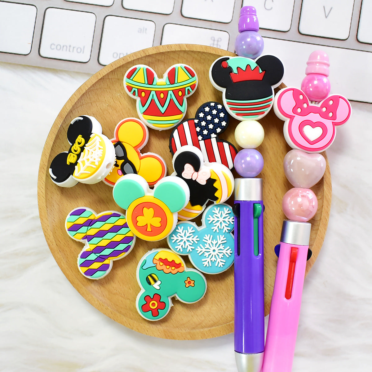 Cute Mickey Head Fun Cartoon Silicone Focus Beads