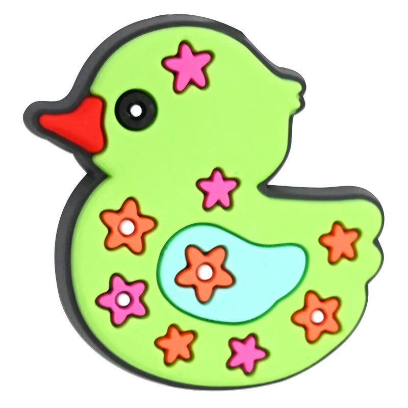 Cute Cartoon Duck Silicone Focus Beads