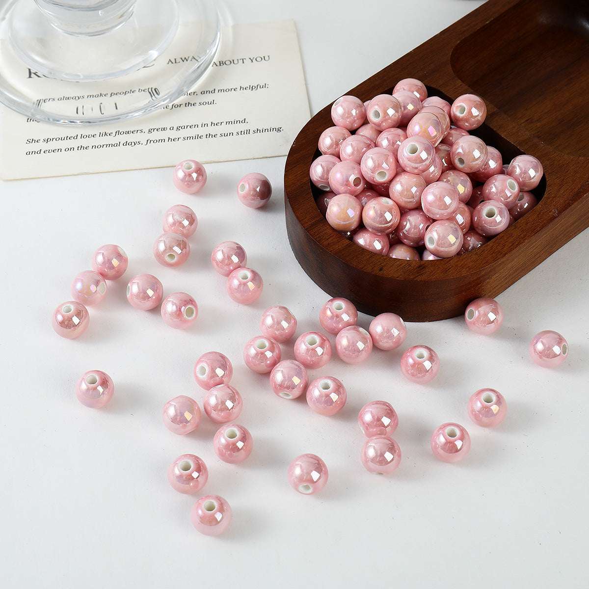 Ceramic Color Series UV Gradient Round Beads