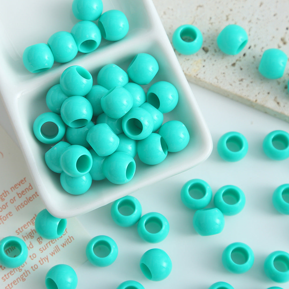 Dopamine Color Series Solid Color Acrylic Large Hole beads
