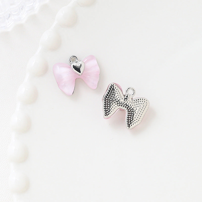 1 pc Sweet Cool Style Bowknot Gold Zircon Pendant