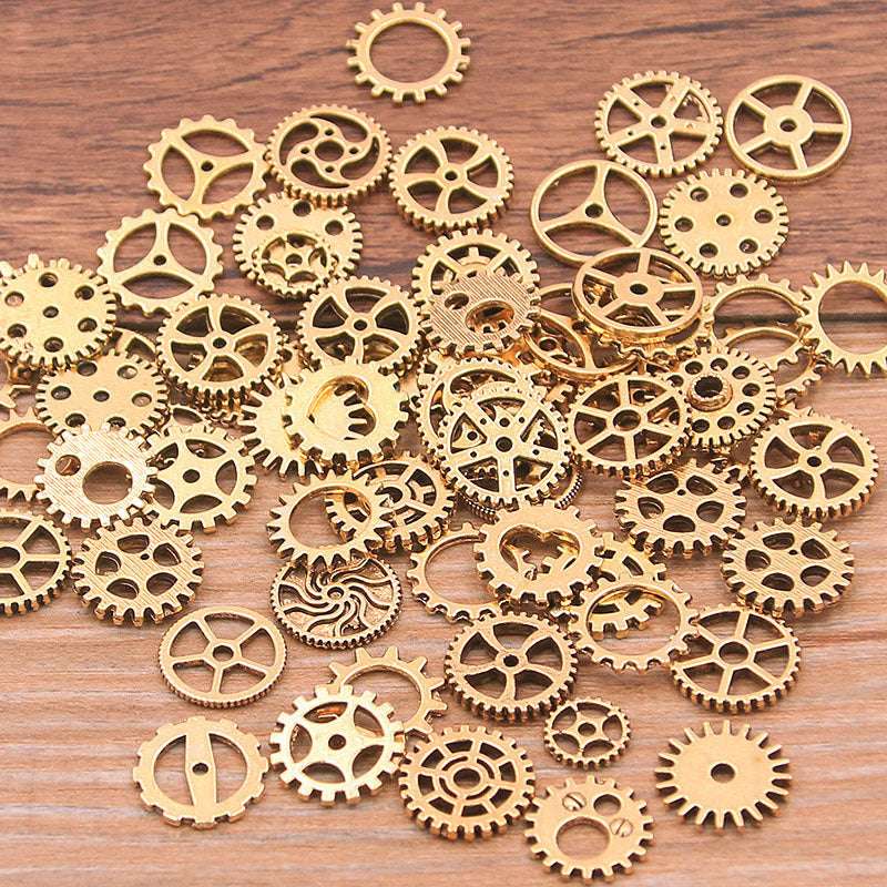 8-15mm Mini Steampunk 10 Colors Mechanical Gear Alloy DIY Jewelry Accessories