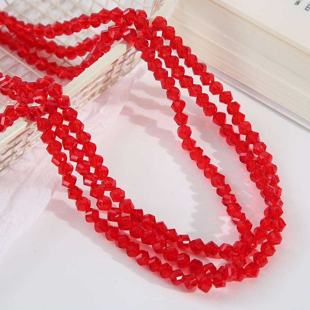 6mm artificial crystal Rhombus Beads Pointed Faceted Beads