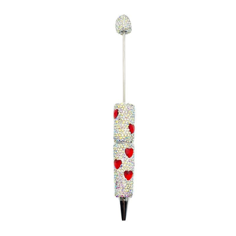 Heart-shaped Full Diamond Beaded Pen