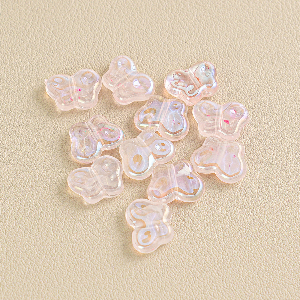 30 pieces of cloud transparent butterfly beads