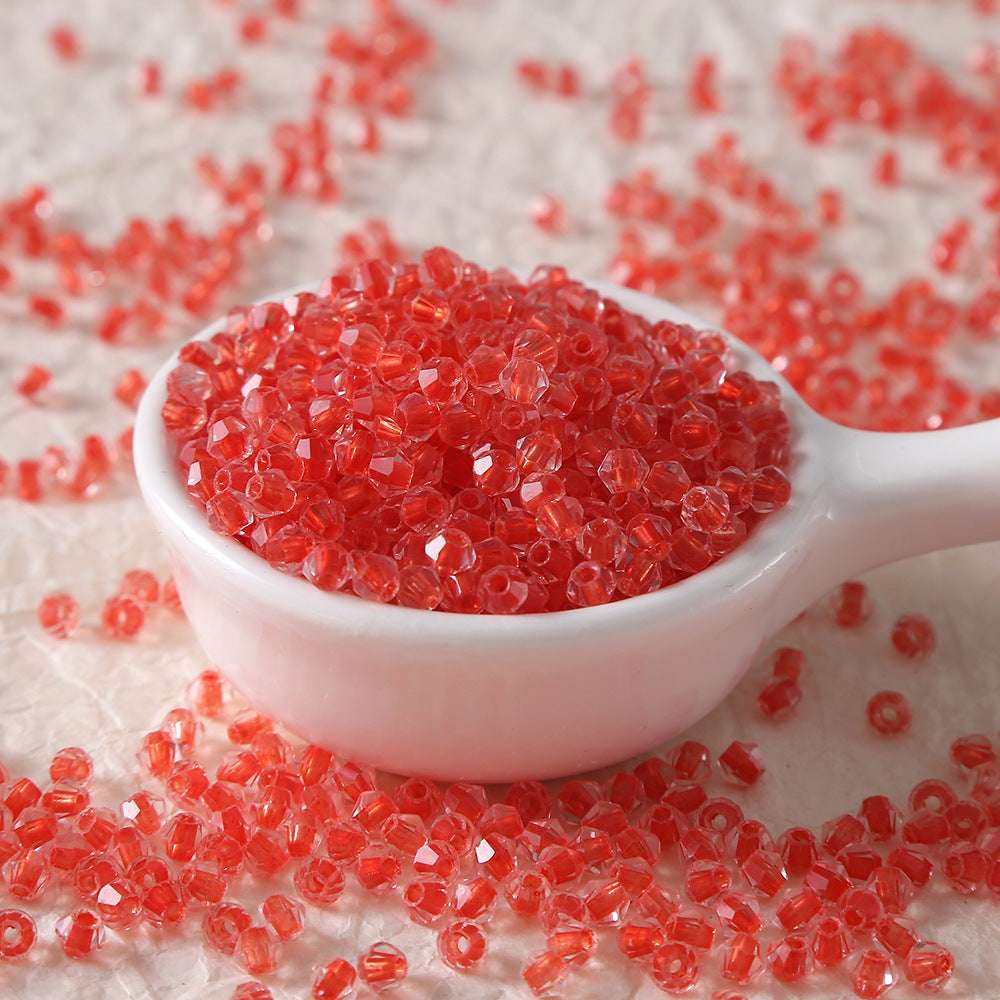 Colorful Faceted Glass Beads Rice Beads