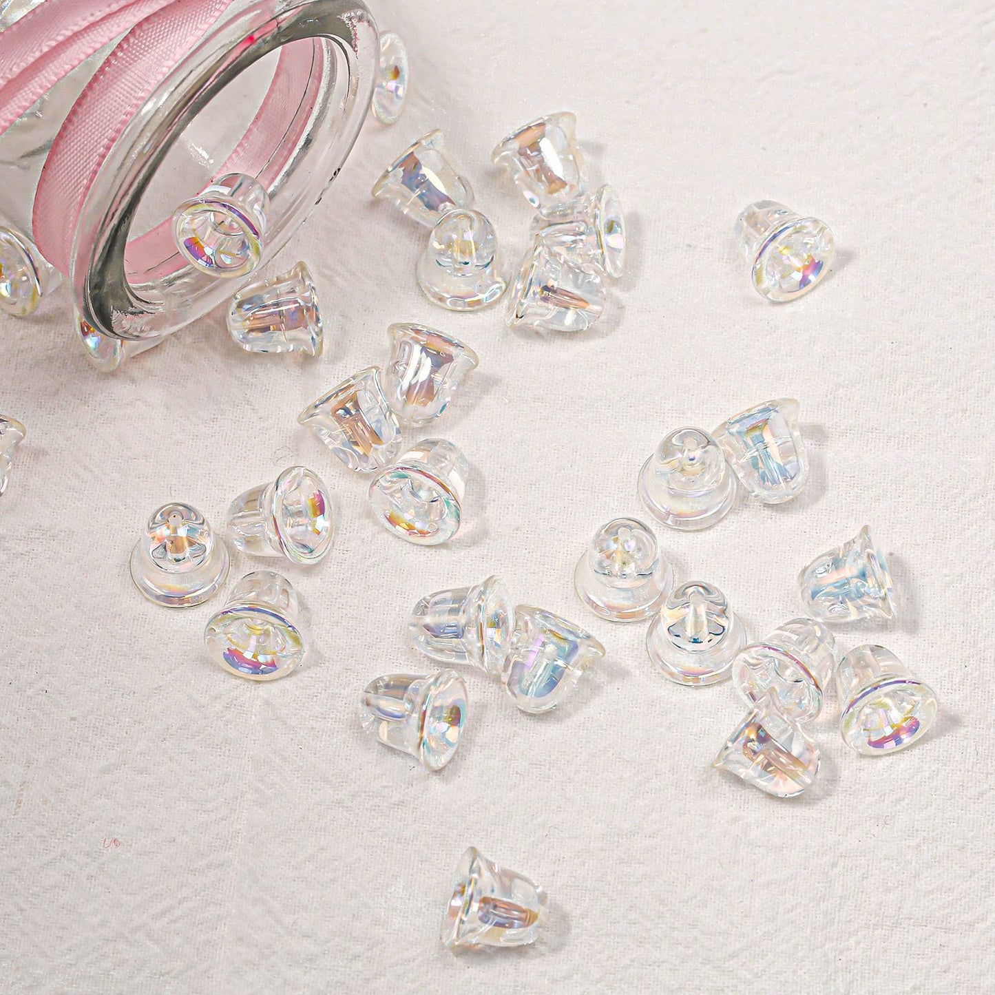 Thin and Glittering Plating Color Little Bell Shape Beads