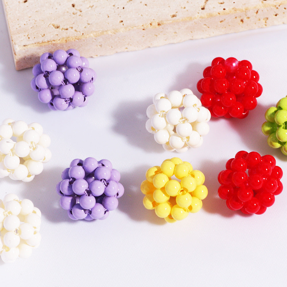 Hollow Colorful Round Beads