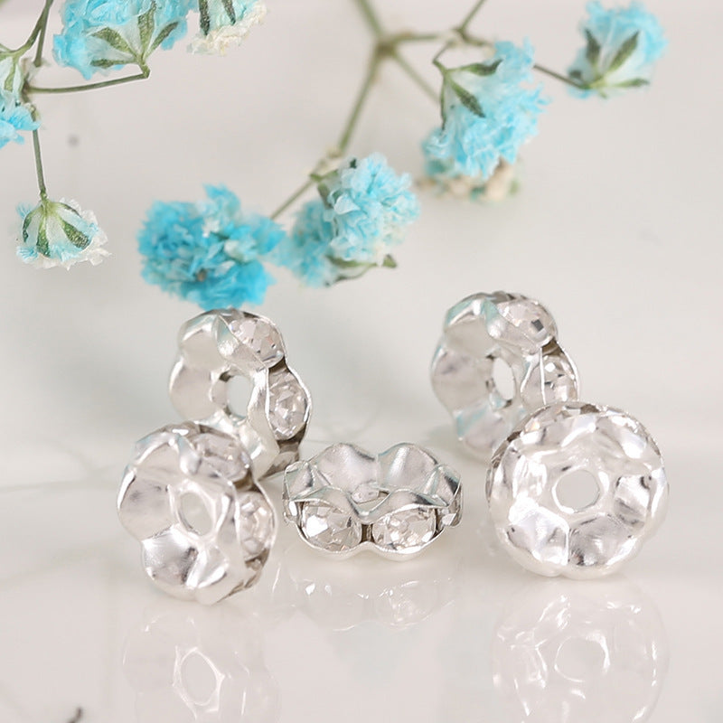 Colorful Diamond Ring Spacer Beads