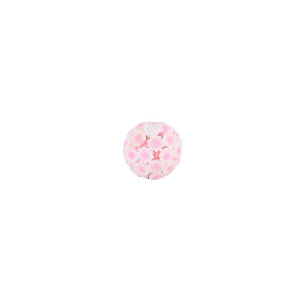 2CM Sunflower Ball Soft Clay Beads