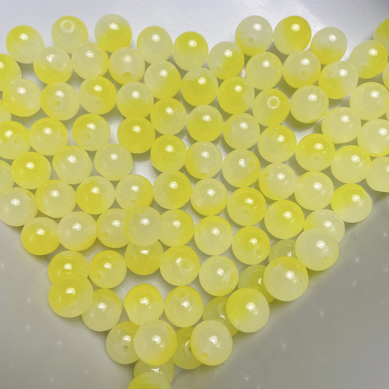 8mm two-color glass beads