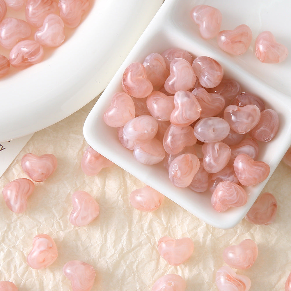 Heart shape beadable beads