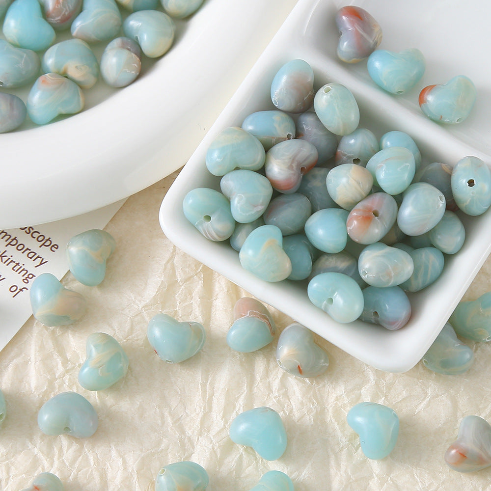 Heart shape beadable beads