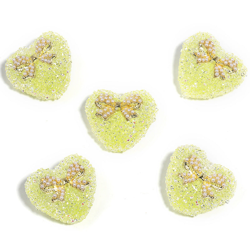 Heart-shaped Soft Sugar Candy Bowknot Beads