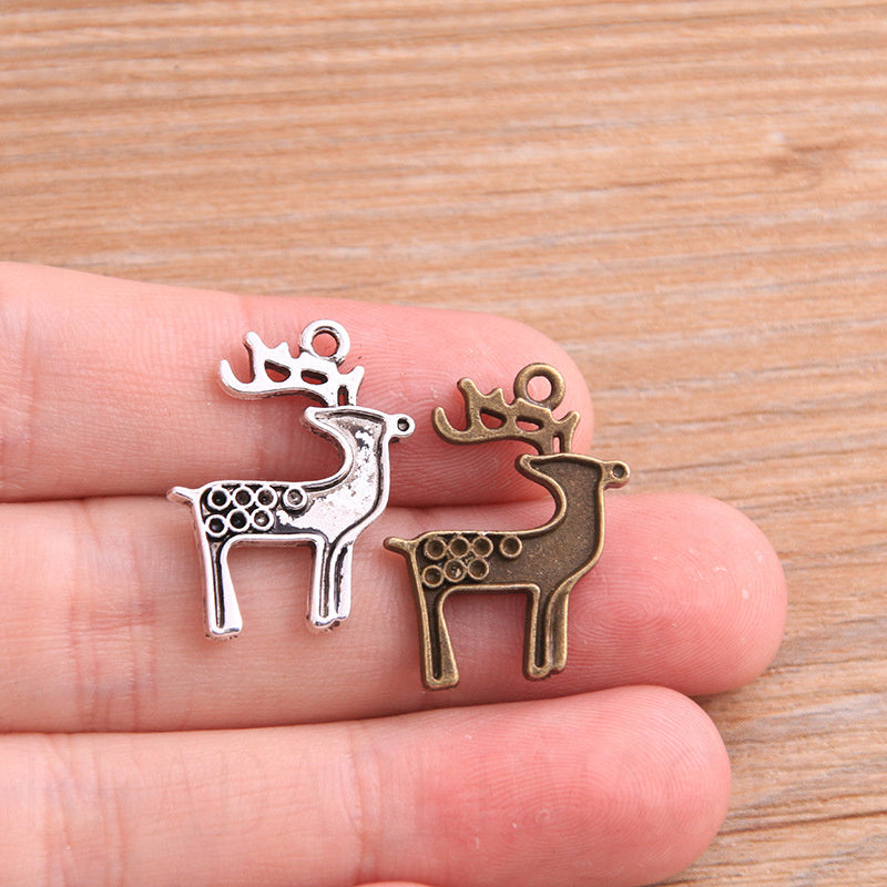 18*23mm 2 Colors DIY Zinc Alloy Jewelry Accessories Animal Charm Deer Pendant