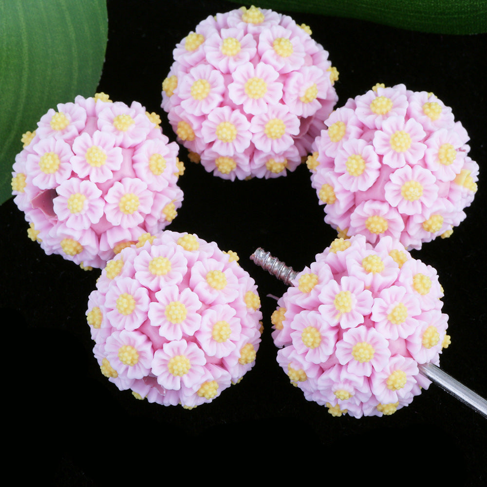2CM Sunflower Ball Soft Clay Beads
