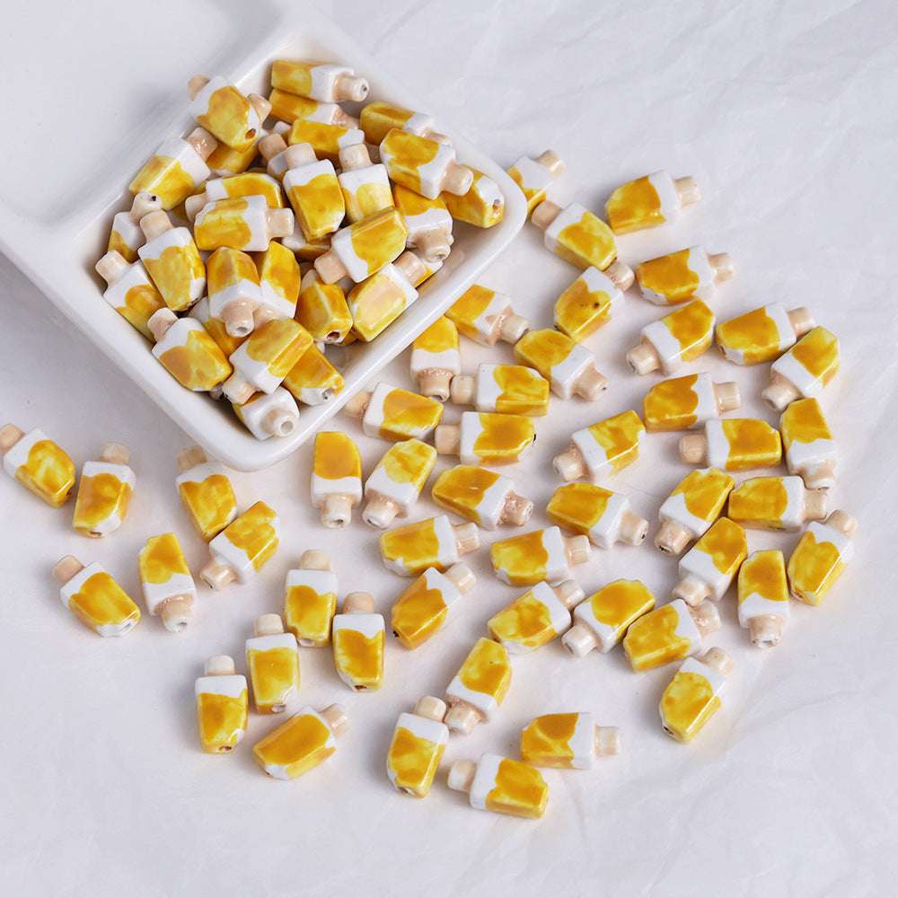 Ceramic Hand Painted Ice Cream Ceramic Beads