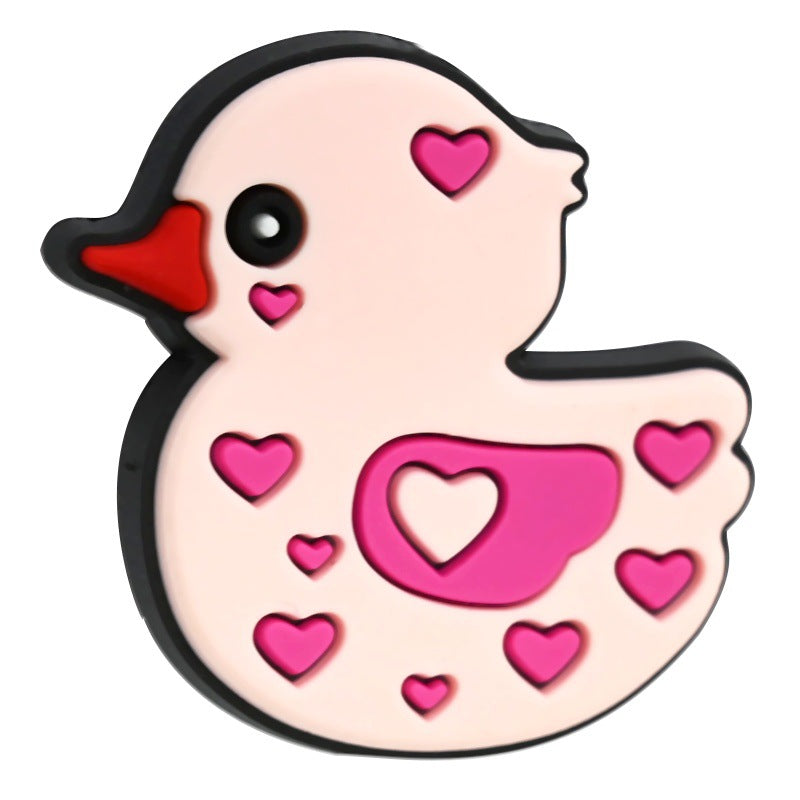 Cute Cartoon Duck Silicone Focus Beads