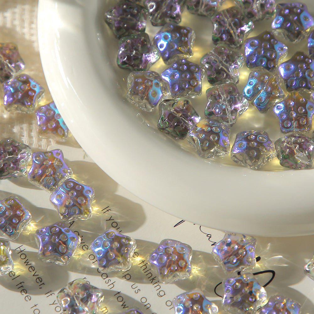 Five-pointed Star Glass beadable Beads Gradient Star