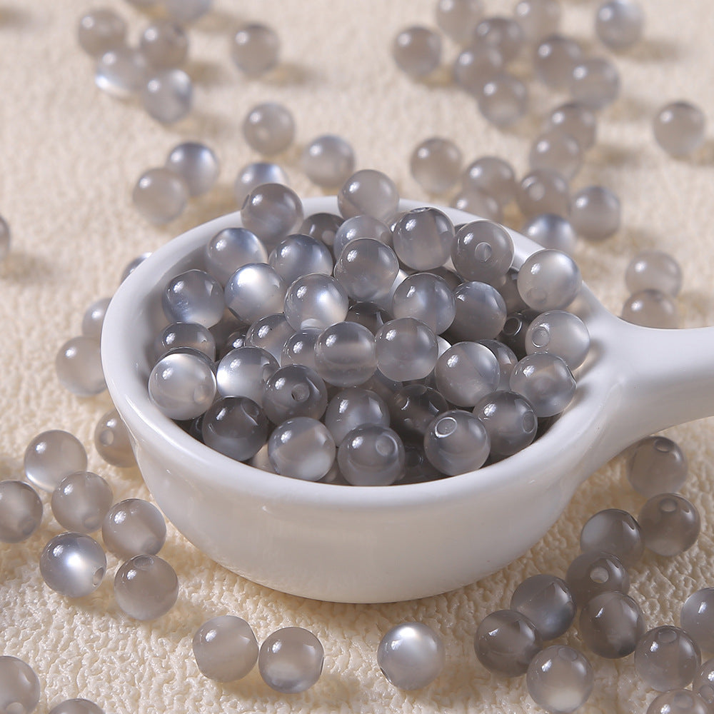 6-12mm cat eye glass beads