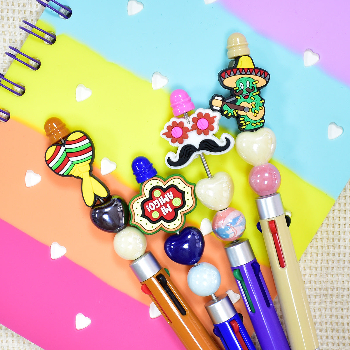 Cartoon Beads Mexican Cactus Series Silicone Focus Beads