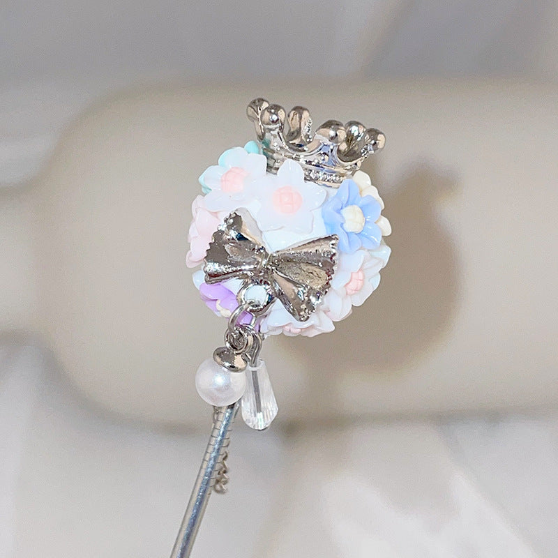 Flower Beads Luminous Gemstone Tassel Flower Soft Clay Beads