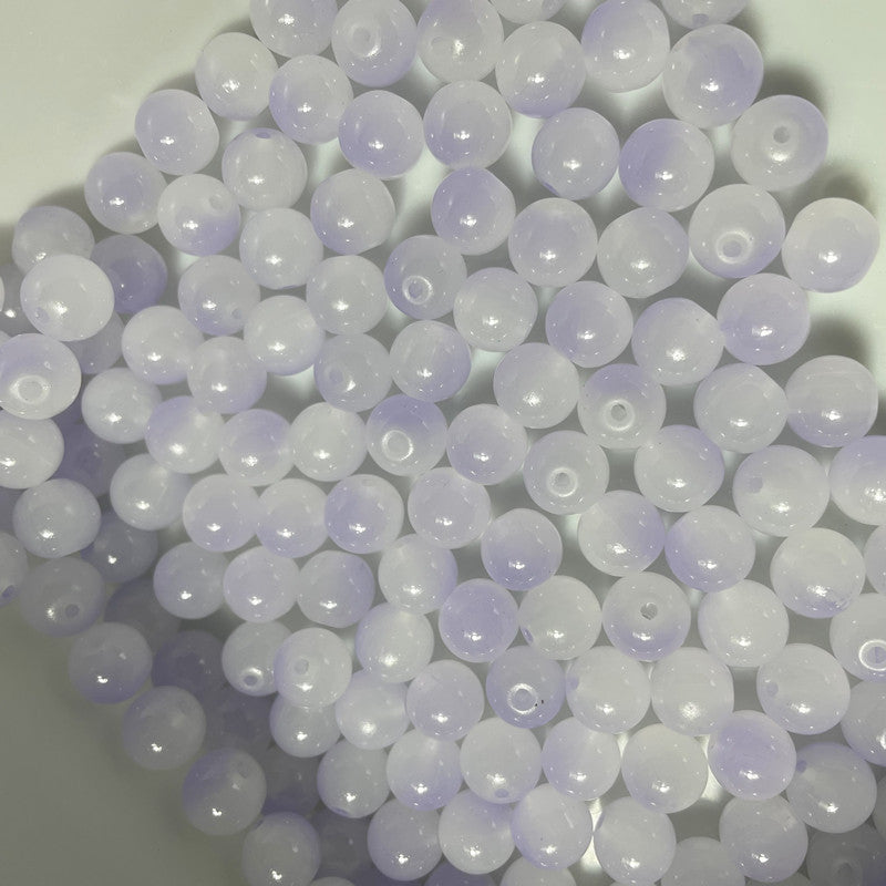 8mm two-color glass beads