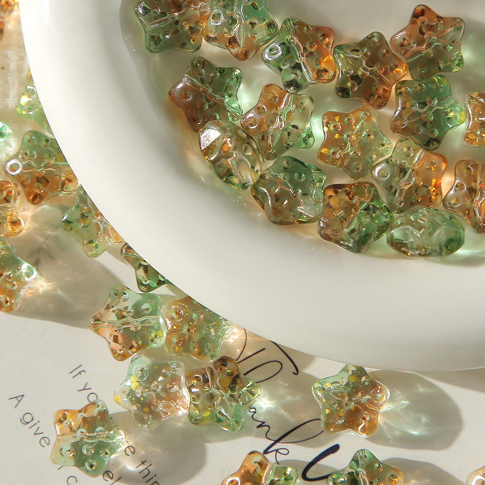 Five-pointed Star Glass beadable Beads Gradient Star