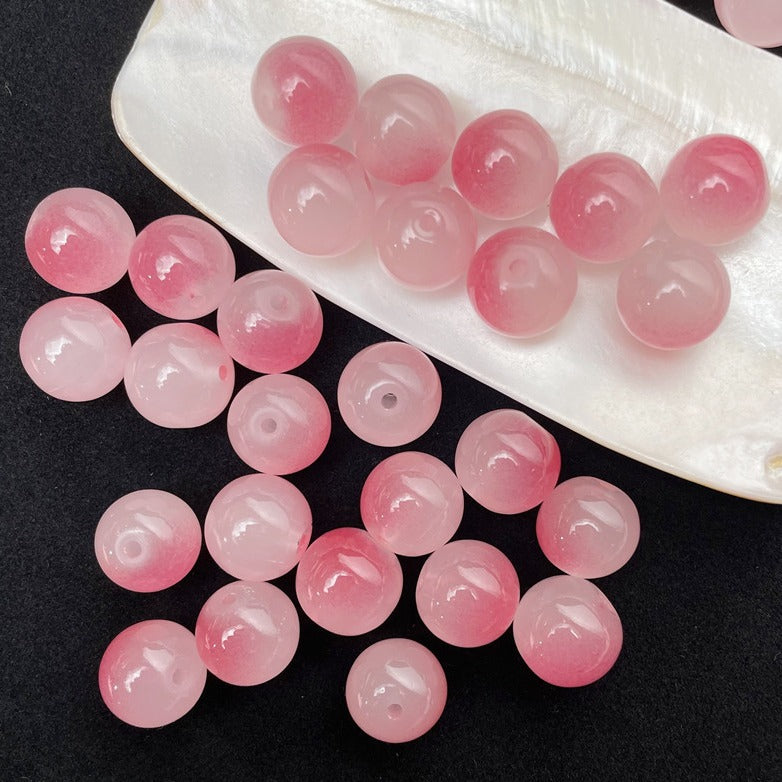 8mm two-color glass beads