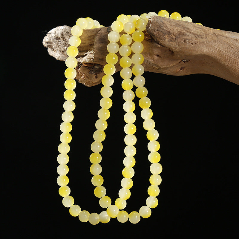 6mm Two-tone Glass Beads Imitation Jade Baking Lacquer Glass Beads