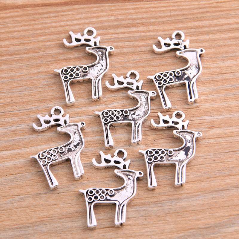 18*23mm 2 Colors DIY Zinc Alloy Jewelry Accessories Animal Charm Deer Pendant