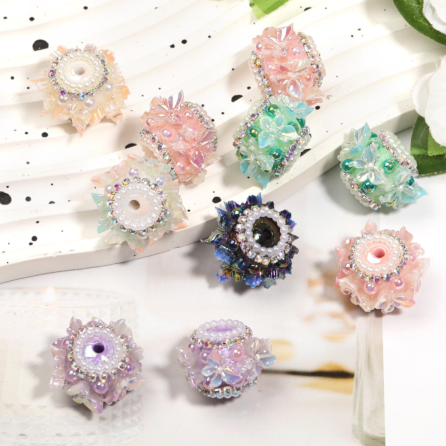 Butterfly Pearl Diamond Ball Rhinestone