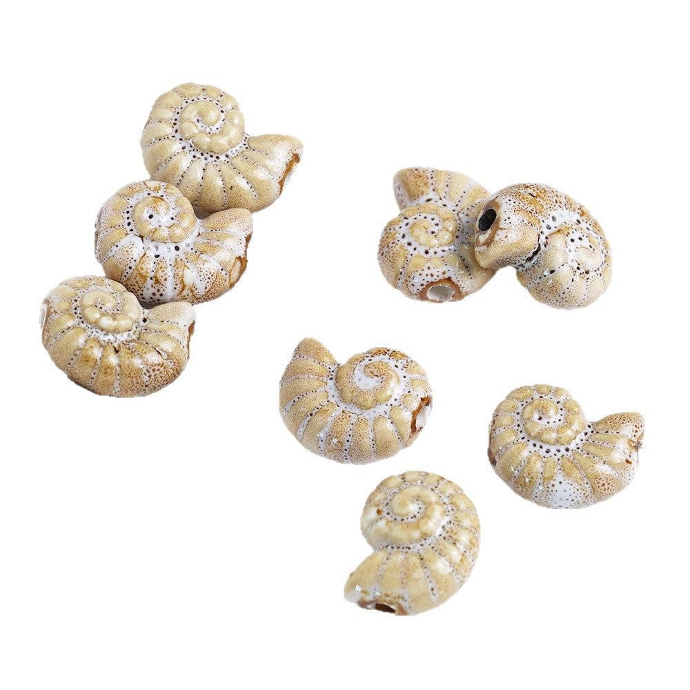Snail Ceramic conch beadable beads