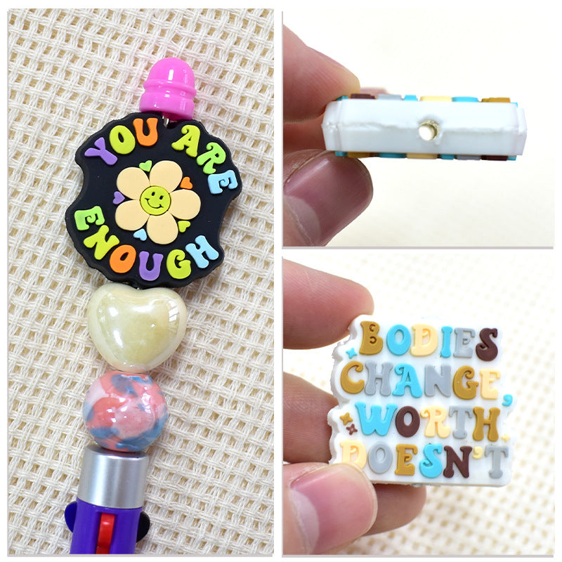 Phrase Series Silicone Focus Beads Silicone Focus Beads