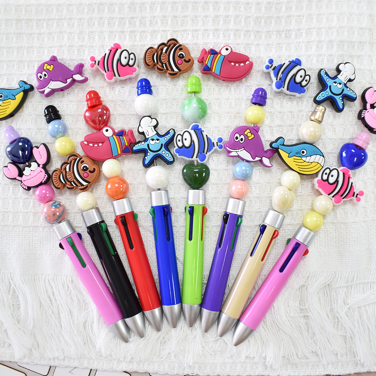 Cute Cartoon Ocean World Series Silicone Focus Beads Silicone Focus Beads