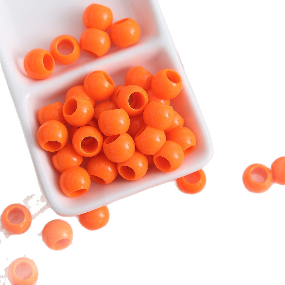 Dopamine Color Series Solid Color Acrylic Large Hole beads