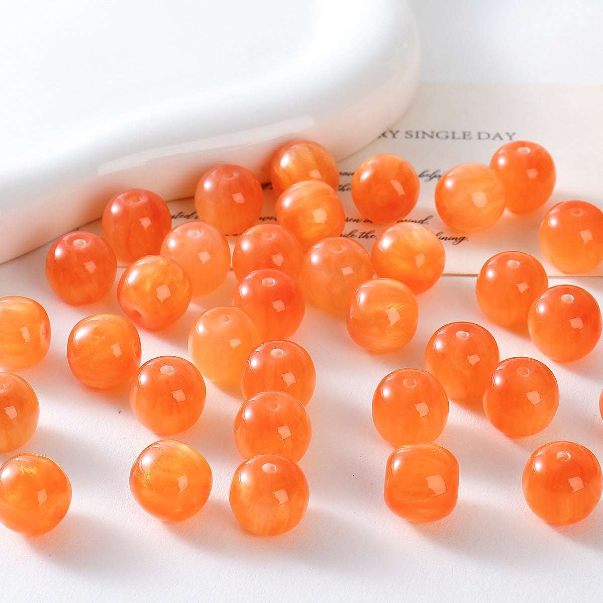 12mm fine glitter liquid sand faux cat's eye Resin beadable Beads