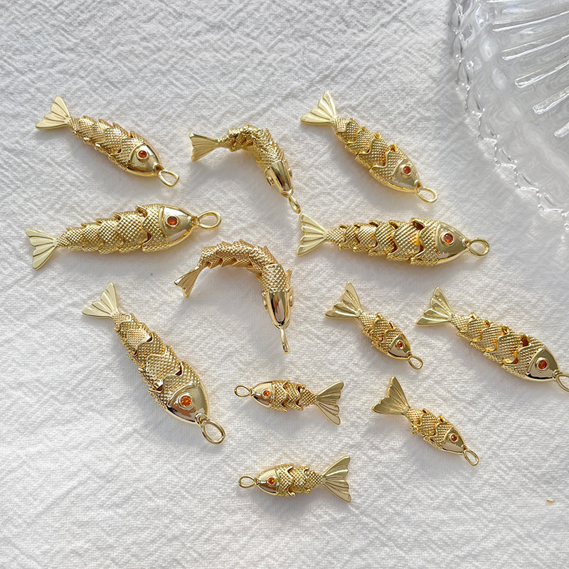 1 pc Metal Fish Pendant DIY Handmade Jewelry