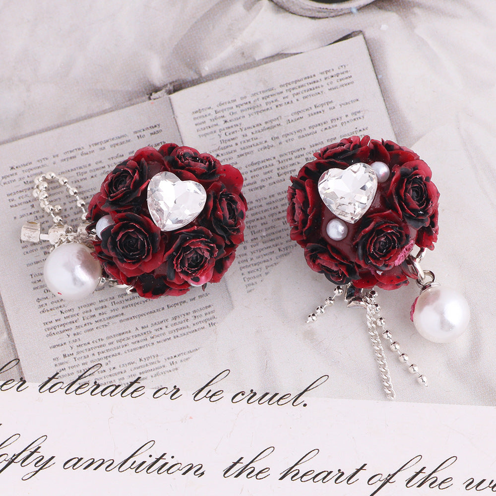 Rose Pearl Tassel Flower Ball