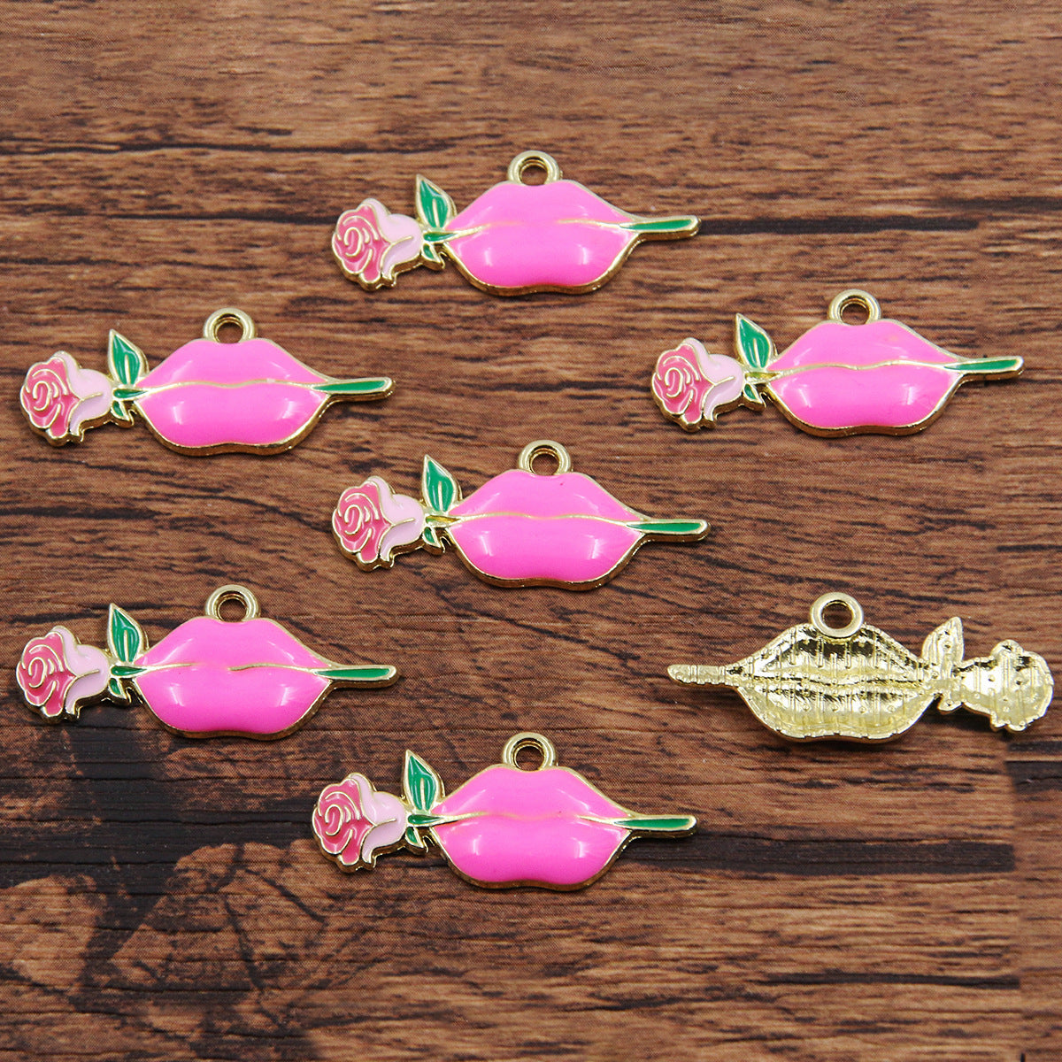 pink rose charma