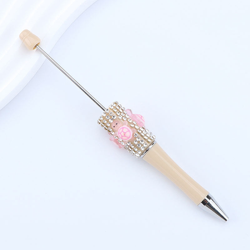 Inlaid Diamond Turtle Beaded Pen
