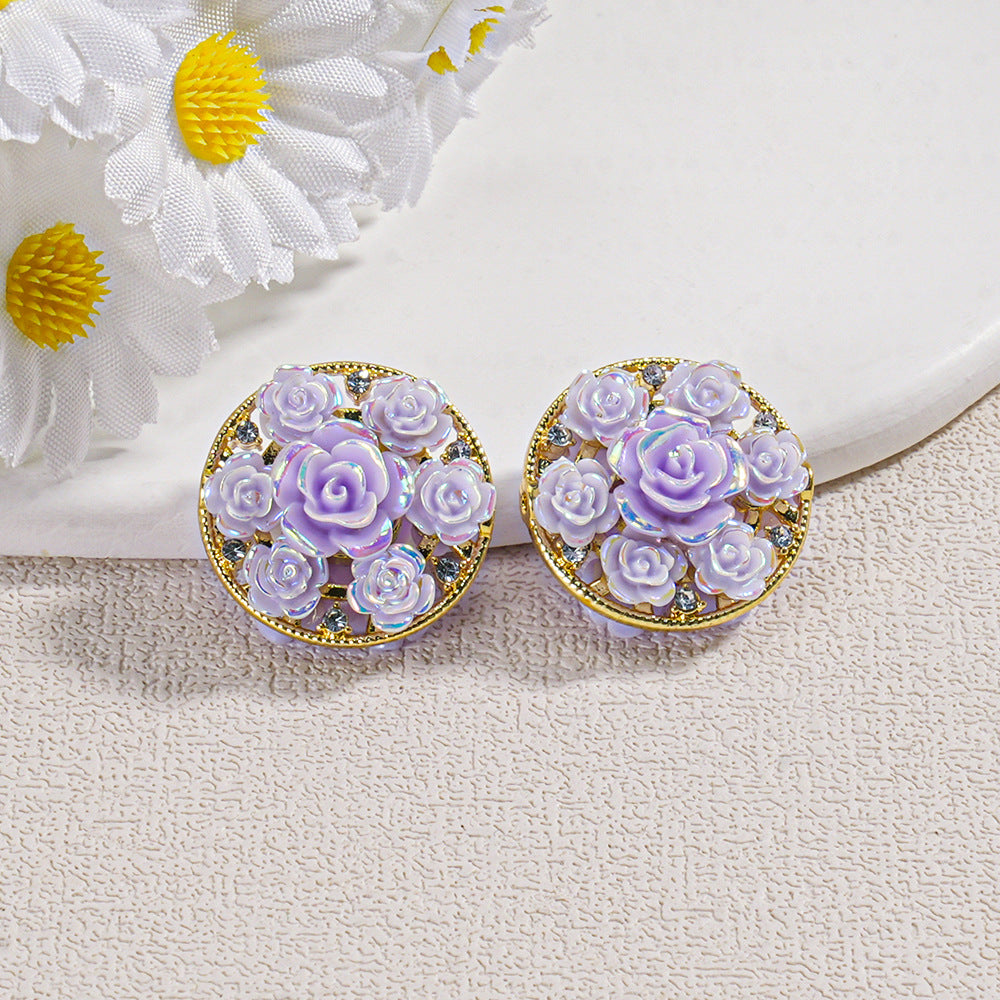Round Double-Sided Resin Beads Gold and Silver Beads