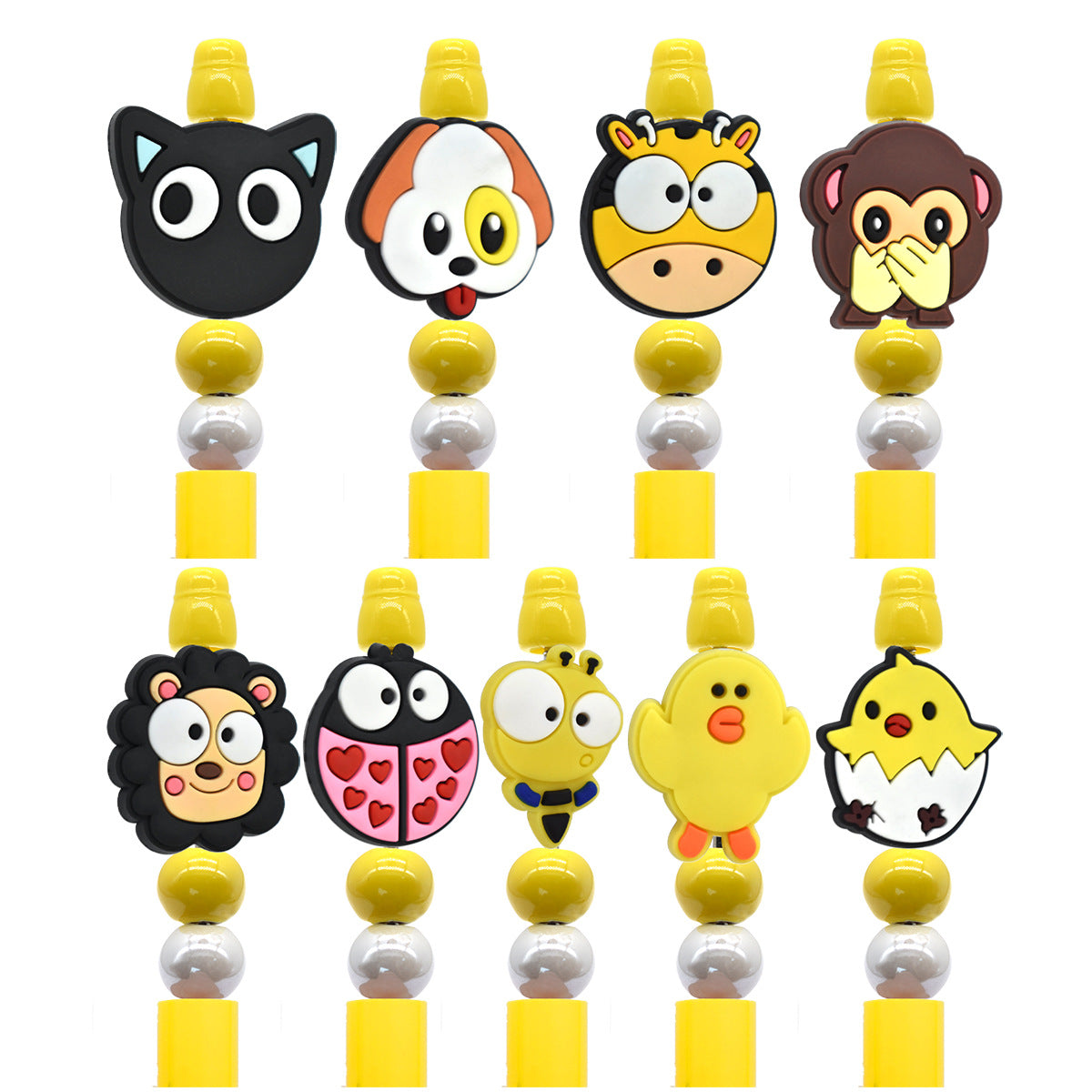 Cartoon Small Animal Series Silicone Focus Beads Silicone Focus Beads