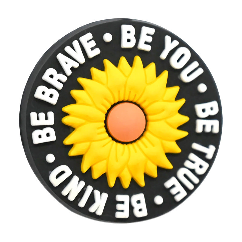 Sunflower Flower Patch Silicone Focus Beads Silicone Focus Beads