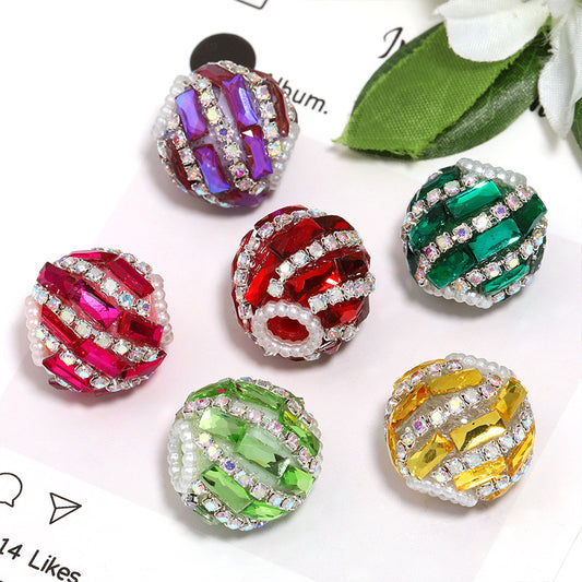 20 mm Square rhinestone Chain Drill Ball Fancy beads