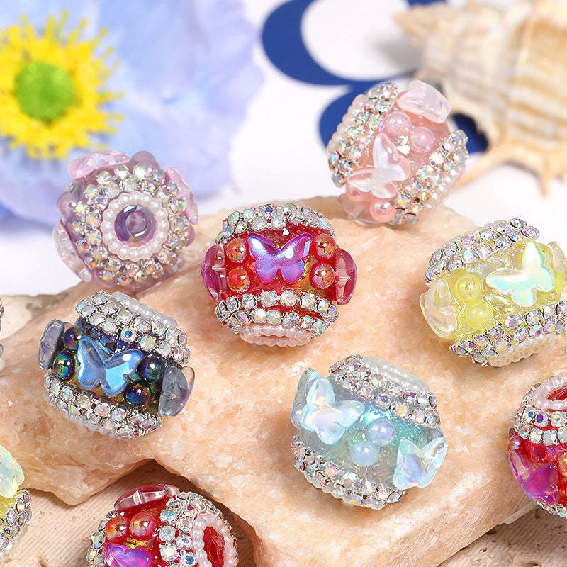 10 pcs 19 mm butterfly Rhinestone Chain fancy beads