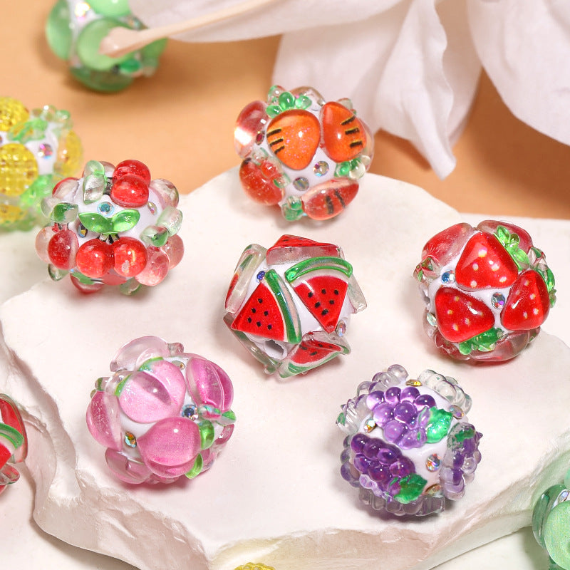 20 mm fruit fancy clay beads