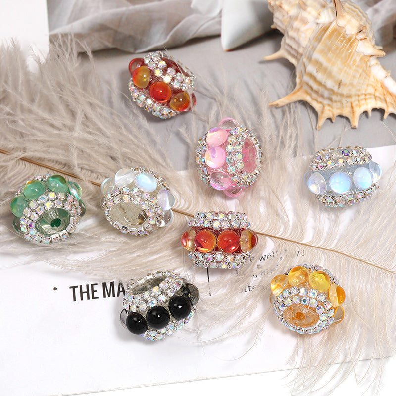 Full-Diamond Glass Mermaid Diamond Ball Fancy Beads